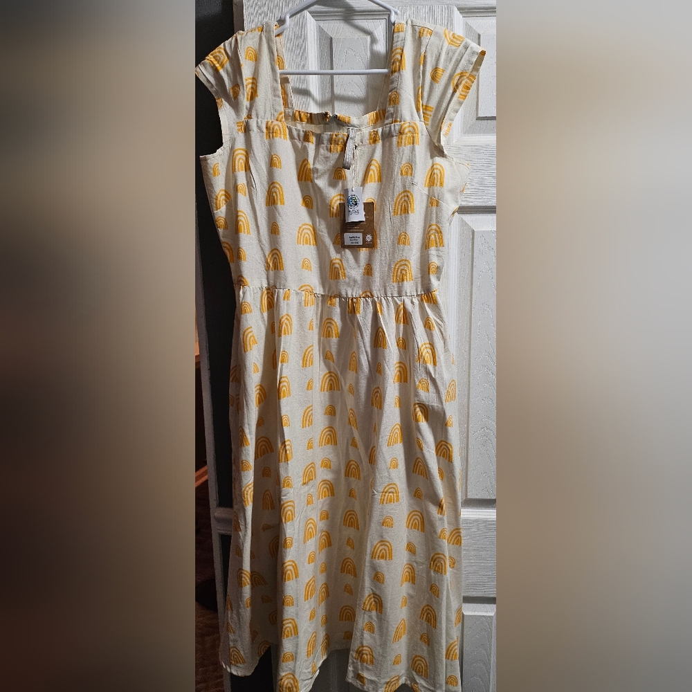 NWT Mata Traders Rupi Midi Dress, XL, Sunny Stripes